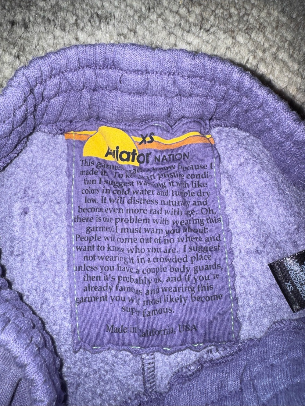 Aviator Nation Bolt Switch Wide Leg Pocket Sweatpants - Picture 3 of 3